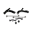 8-Piece Kit Front, Driver and Passenger Side, Lower Control Arm Includes (2) Ball Joint, (2) Control Arm, (2) Sway Bar Link, and (2) Tie Rod End