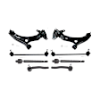 8-Piece Kit Control Arm Includes (2) Control Arm, (2) Sway Bar Link, and (4) Tie Rod End
