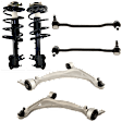 6-Piece Kit Fully Loaded Strut, Includes (2) Shock Absorber and Strut Assembly, (2) Control Arm and (2) Sway Bar Link