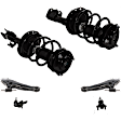 6-Piece Kit Fully Loaded Strut, Includes (2) Control Arm, (2) Ball Joint and (2) Shock Absorber and Strut Assembly
