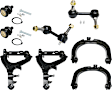 8-Piece Kit Front, Driver and Passenger Side, Upper and Lower Control Arms, Includes (2) Ball Joint, (4) Control Arm, and (2) Sway Bar Link