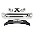 2015 Ram 2500 Laramie Longhorn - 5-Piece Kit Front Bumper, For Models Without Off-Road Package, Chrome, Includes (1) Bumper, (2) Fog Light, (2) Fog Light Bracket, and (1) Valance