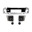 5-Piece Kit, Bumper, Chrome, Includes (1) Bumper, (2) Bumper End, and (2) Fog Light Cover