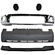 5-Piece Kit, Bumper, Chrome, Includes (1) Bumper, (1) Bumper Cover, (2) Fog Light Cover, and (1) Valance