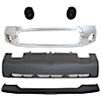 5-Piece Kit, Bumper, Chrome, Includes (1) Bumper, (1) Bumper Cover, (2) Fog Light Cover, and (1) Valance