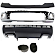5-Piece Kit, Bumper, Chrome, Includes (1) Bumper, (1) Bumper Cover, (2) Fog Light Cover, and (1) Valance
