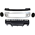 5-Piece Kit, Bumper, Chrome, Includes (1) Bumper, (1) Bumper Cover, (2) Fog Light Cover, and (1) Valance
