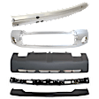 5-Piece Kit, Bumper, Chrome, Includes (1) Bumper, (1) Bumper Cover, (1) Bumper Reinforcement, (1) Bumper Retainer, and (1) Valance