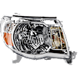 2010 Toyota Tacoma - 5-Piece Kit Halogen Headlight, With bulb(s), For Models Without Sport Package, OE Replacement,  Includes (1) Grille Assembly, (2) Headlight, and (2) Headlight Filler
