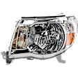 2010 Toyota Tacoma - 5-Piece Kit Halogen Headlight, With bulb(s), For Models Without Sport Package, OE Replacement,  Includes (1) Grille Assembly, (2) Headlight, and (2) Headlight Filler