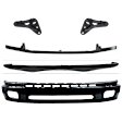 2004 Toyota Tundra - 5-Piece Kit Front, Lower Bumper, Painted Black,  Includes (1) Bumper, (2) Bumper Bracket, (1) Bumper Cover, and (1) Bumper Trim