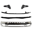 2001 Toyota Tundra - 5-Piece Kit Front, Lower Bumper,  (Regular Cab), Chrome, Standard Cab Pickup,  Includes (1) Bumper, (2) Bumper Bracket, (1) Bumper Cover, and (1) Bumper Trim