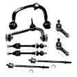8-Piece Kit Front, Driver and Passenger Side, Upper, Inner and Outer Suspension Kit, Includes (4) Tie Rod End, (2) Control Arm, and (2) Sway Bar Link