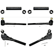 6-Piece Kit Tie Rod End, RWD Includes (2) Tie Rod Adjusting Sleeve and (4) Tie Rod End