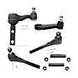 6-Piece Kit Idler Arm, Includes (1) Idler Arm, (1) Pitman Arm, (2) Tie Rod Adjusting Sleeve, and (2) Tie Rod End