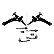 6-Piece Kit Control Arm Includes (2) Control Arm and (4) Tie Rod End