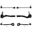 6-Piece Kit Control Arm Includes (2) Control Arm, (2) Sway Bar Link, and (2) Tie Rod End