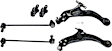 6-Piece Kit Control Arm Includes (2) Ball Joint, (2) Control Arm, and (2) Sway Bar Link