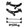 2009 Honda Fit - 6-Piece Kit Control Arm, FWD,  Includes (2) Control Arm, (2) Sway Bar Link, and (2) Tie Rod End