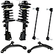 6-Piece Kit Front, Driver and Passenger Side Fully Loaded Strut, FWD, Includes (2) Control Arm, (2) Loaded Strut, and (2) Sway Bar Link