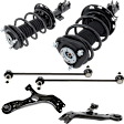 6-Piece Kit Front, Driver and Passenger Side Fully Loaded Strut, Includes (2) Control Arm, (2) Loaded Strut, and (2) Sway Bar Link