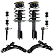 8-Piece Kit Fully Loaded Strut, Includes (2) Control Arm, (2) Loaded Strut, (2) Sway Bar Link, and (2) Tie Rod End