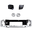 4-Piece Kit Front Bumper Chrome, Includes (1) Bumper, (2) Bumper End and (1) Fog Light