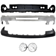 4-Piece Kit Bumper Chrome, Includes (1) Bumper, (1) Bumper Cover, (1) Fog Light and (1) Valance
