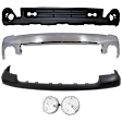 4-Piece Kit Bumper Chrome, Includes (1) Bumper, (1) Bumper Cover, (1) Fog Light and (1) Valance