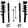 6-Piece Kit Front and Rear, Driver and Passenger Side Shock and Fully Loaded Strut, AWD, Includes (2) Loaded Strut, (2) Shock, and (2) Sway Bar Link
