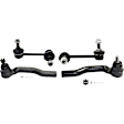 4-Piece Kit Front, Driver and Passenger Side Suspension Kit, Includes (2) Sway Bar Link and (2) Tie Rod End