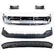 2014 Ram 1500 Sport - 5-Piece Kit Front, Lower Bumper, For Models With Two Piece  Type, Chrome,  Includes (1) Bumper, (1) Bumper Cover, (2) Bumper Trim, and (1) Valance