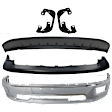 4-Piece Kit Bumper Chrome, Includes (1) Bumper, (1) Bumper Cover, (1) Valance and (1) Fog Light Bracket