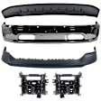 5-Piece Kit, Front, Lower Bumper, Chrome, Includes (1) Bumper, (2) Bumper Bracket, (1) Bumper Cover, and (1) Valance