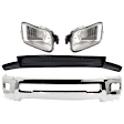 4-Piece Kit, Bumper, Chrome, Includes (1) Bumper, (2) Fog Light, and (1) Valance