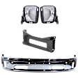 2014 Ram 1500 Outdoorsman - 5-Piece Kit Front, Lower Bumper, For Models With Two Piece  Type, Chrome,  Includes (1) Bumper, (2) Bumper Trim, and (2) Fog Light