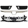 4-Piece Kit Grille Trim, Chrome, Sedan, Includes (1) Grille Trim, (1) Grille Assembly and (2) Fog Light Cover