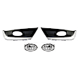 4-Piece Kit, Front, Driver and Passenger Side Halogen Fog Light, With bulb(s), Includes (2) Fog Light and (2) Fog Light Trim