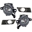 4-Piece Kit, Front, Driver and Passenger Side Halogen Fog Light, With bulb(s), Includes (2) Fog Light and (2) Fog Light Trim