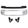2007 Toyota Tundra - 4-Piece Kit Front Bumper, For Models With Steel Lower Bumper, Chrome, Includes (1) Bumper, (2) Bumper Bracket, and (1) Bumper Cover