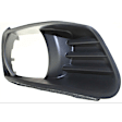 2007 Toyota Camry - 4-Piece Kit Front, Driver and Passenger Side Fog Light Trim, For Models With Front Bumper Lower Spoiler, Primed, Includes (2) Fog Light Trim and (2) Bumper Bracket