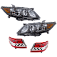 4-Piece Kit Driver and Passenger Side, Outer Halogen Tail Light, With bulb(s), CAPA Certified, Includes (2) Headlight and (2) Tail Light