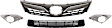 4-Piece Kit Grille Painted Black, LE/XLE Models, Includes (1) Bumper Grille, (2) Fog Light Trim, and (1) Grille Assembly