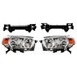 4-Piece Kit Halogen Headlight, Without bulb(s), For Models Without Trail Package, OE Replacement, Includes (2) Headlight and (2) Headlight Bracket