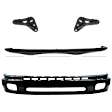4-Piece Kit, Front, Lower Bumper, Painted Black, Includes (1) Bumper, (2) Bumper Bracket, and (1) Bumper Cover