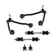 6-Piece Kit Front, Driver and Passenger Side, Upper Control Arms, Includes (2) Ball Joint, (2) Control Arm, and (2) Sway Bar Link