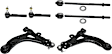 6-Piece Kit Control Arm Includes (2) Control Arm and (4) Tie Rod End