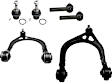 6-Piece Kit Front, Driver and Passenger Side, Upper Control Arms, Includes (2) Ball Joint, (2) Control Arm, and (2) Tie Rod End