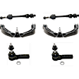 6-Piece Kit Front, Driver and Passenger Side, Upper Control Arms, Includes (2) Control Arm, (2) Sway Bar Link, and (2) Tie Rod End