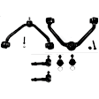 6-Piece Kit Control Arm Includes (2) Ball Joint, (2) Control Arm, and (2) Tie Rod End
